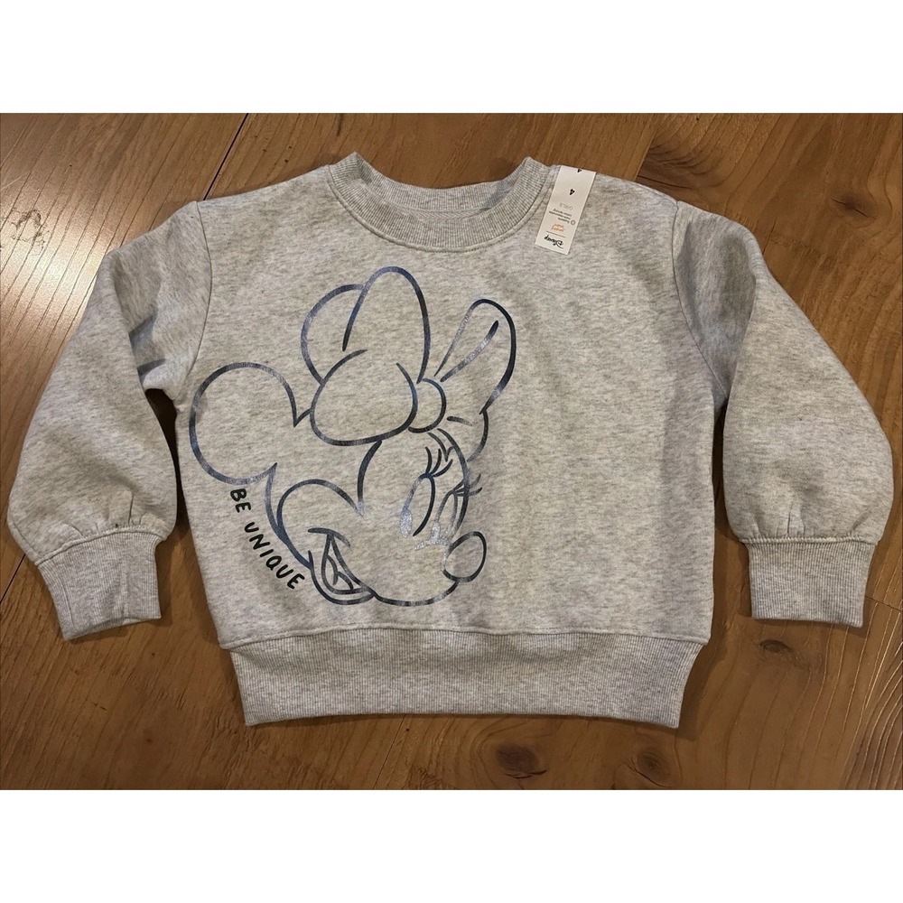 Disney Minnie Mouse Toddle Girls Printed Pullover Sweatshirt Size 4 - Be Unique